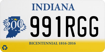 IN license plate 991RGG