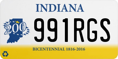 IN license plate 991RGS