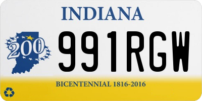 IN license plate 991RGW