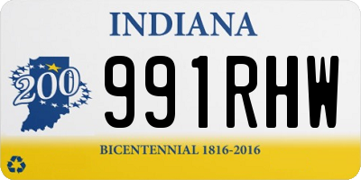 IN license plate 991RHW