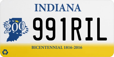 IN license plate 991RIL