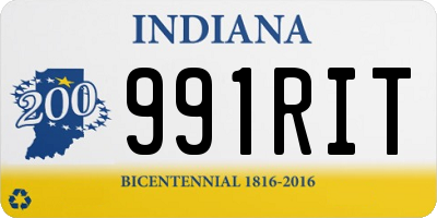 IN license plate 991RIT