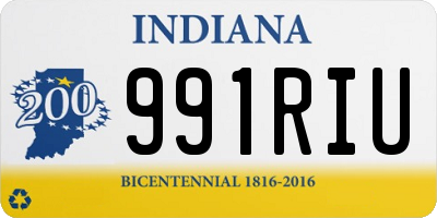 IN license plate 991RIU