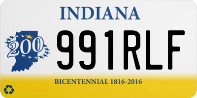 IN license plate 991RLF