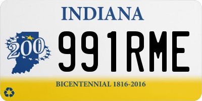 IN license plate 991RME