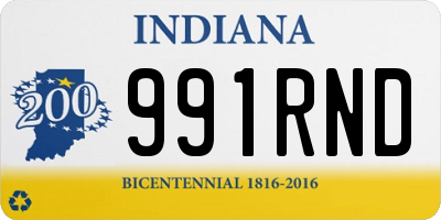 IN license plate 991RND