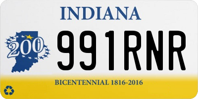 IN license plate 991RNR