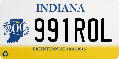 IN license plate 991ROL