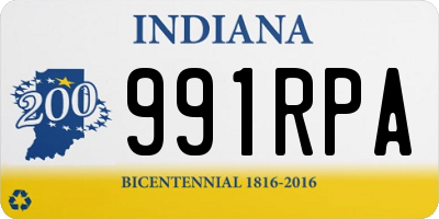 IN license plate 991RPA