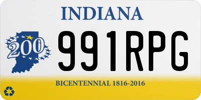 IN license plate 991RPG