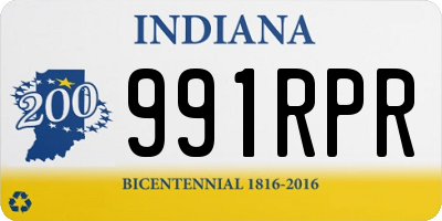 IN license plate 991RPR
