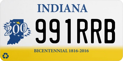 IN license plate 991RRB