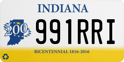 IN license plate 991RRI