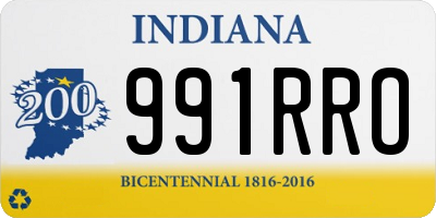 IN license plate 991RRO