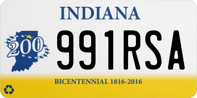 IN license plate 991RSA