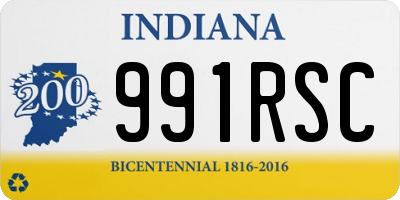 IN license plate 991RSC