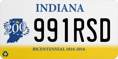 IN license plate 991RSD