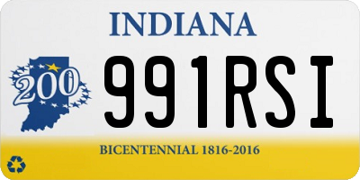 IN license plate 991RSI