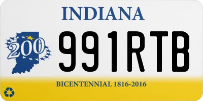 IN license plate 991RTB