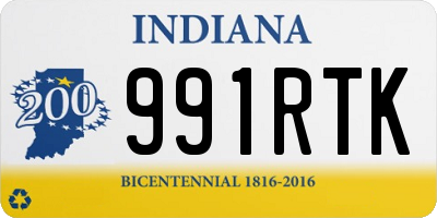 IN license plate 991RTK