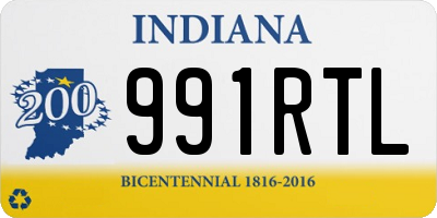 IN license plate 991RTL