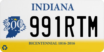 IN license plate 991RTM