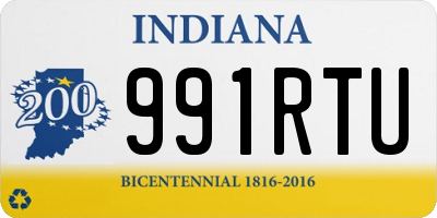 IN license plate 991RTU