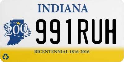 IN license plate 991RUH