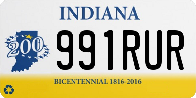 IN license plate 991RUR