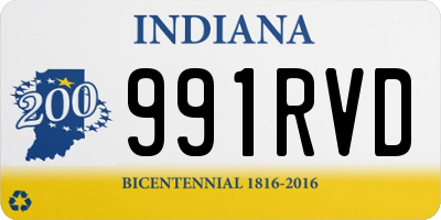 IN license plate 991RVD