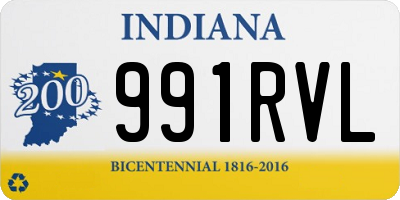 IN license plate 991RVL