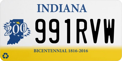 IN license plate 991RVW
