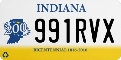 IN license plate 991RVX