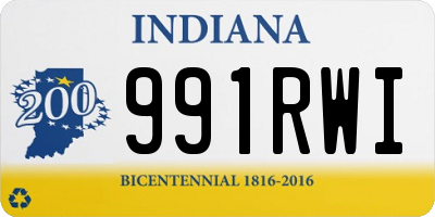 IN license plate 991RWI
