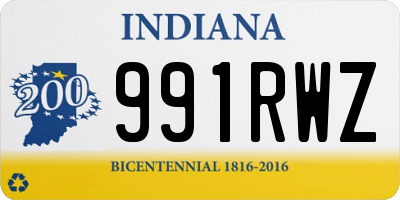 IN license plate 991RWZ