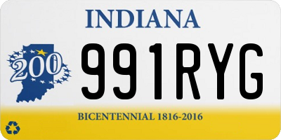 IN license plate 991RYG