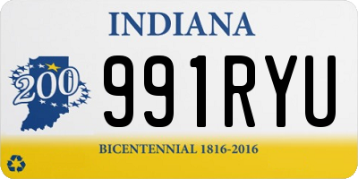 IN license plate 991RYU
