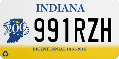 IN license plate 991RZH