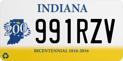 IN license plate 991RZV