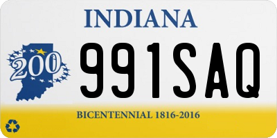 IN license plate 991SAQ