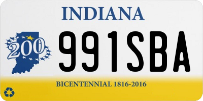 IN license plate 991SBA