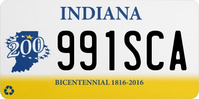 IN license plate 991SCA