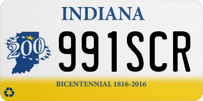 IN license plate 991SCR