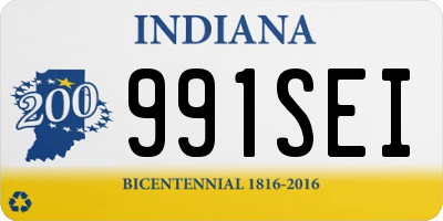 IN license plate 991SEI