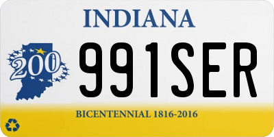 IN license plate 991SER