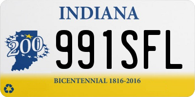 IN license plate 991SFL