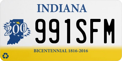 IN license plate 991SFM