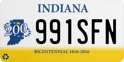 IN license plate 991SFN