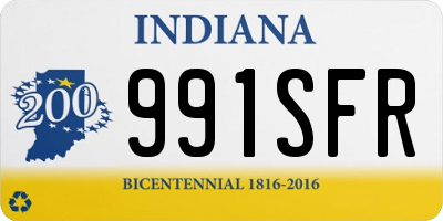 IN license plate 991SFR