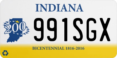 IN license plate 991SGX